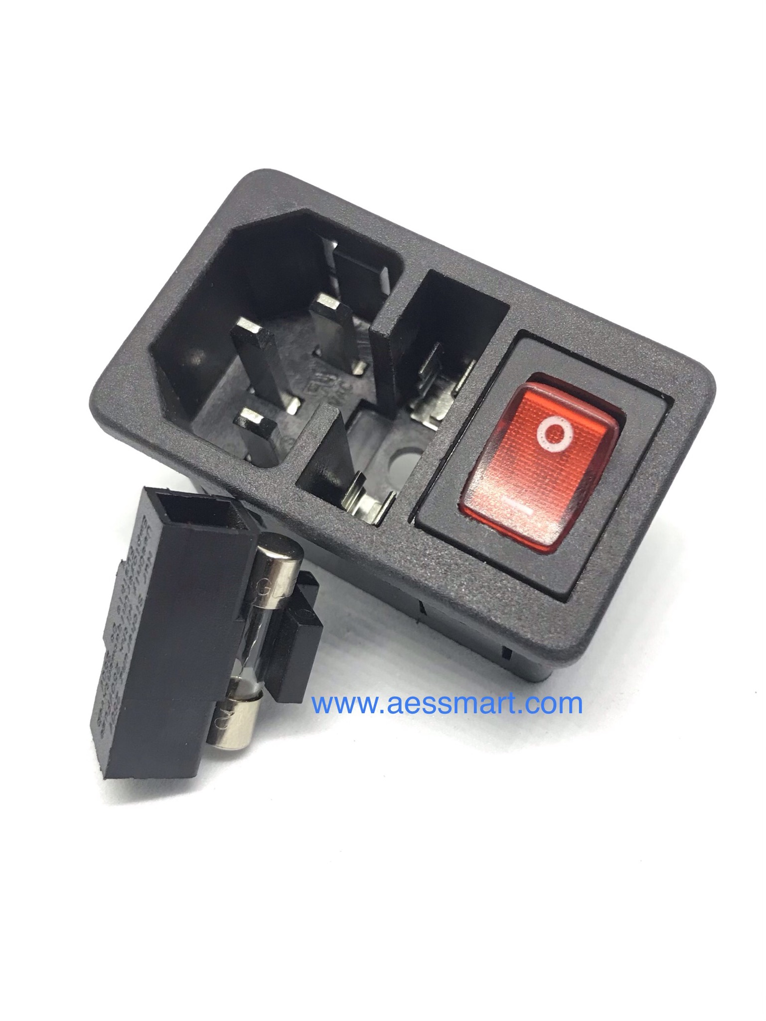 ปลั๊ก AC แบบมีที่ใส่ฟิวส์ (ไม่แถมฟิวส์)