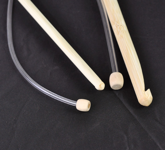 เข็มอัฟกันโครเชต์วงกลมไม้ไผ่ ยาว 85 ซม.(33.5") ขนาดหัว 5.5-10.0mm 5 อัน 5 ขนาด