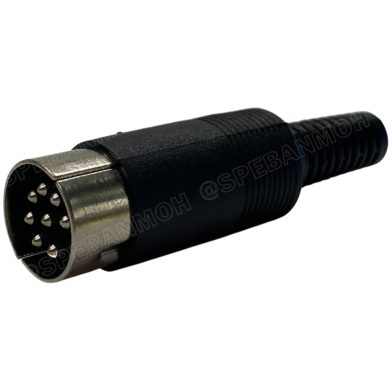 [ 1 ชิ้น ] DIN-PW-8P ปลั๊ก DIN ผู้ต่อสาย 8ขา แจ็คตัวผู้ สีดำ DIN connector 8Pin ซ็อกเก็ต ปลั๊กแจ็คเชื่อมต่อ ปลั๊กดิน Din Plug 8Pin แจ็คเยอรมัน ปลั๊กไมค์ประชุม MIDI Power Source Plug Audio AV Connector อะแดปเตอร์