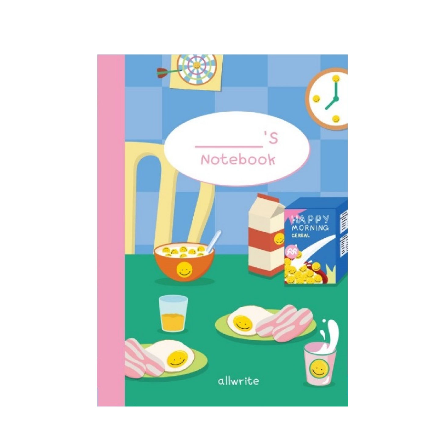 สมุดโน๊ต สมุดบันทึก allwrite รุ่น SL A5-AW261 สันเย็บ มีเส้น ขนาด A5 กระดาษ 70 แกรม 32 แผ่น