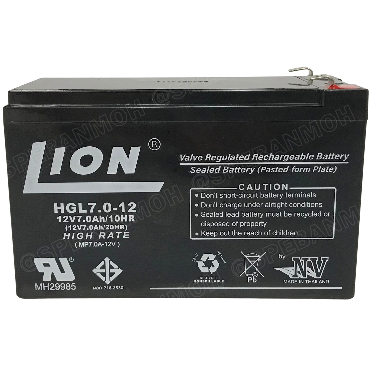 HGL7.0-12 Lion Battery 12V 7.0A แบตเตอรี่แห้ง สำรองไฟ 12V 7.0Ah Lion แบตเตอรี่เอ็นวี แบตเตอรี่ Lion แบตแห้ง Lion แบต UPS ไฟฉุกเฉิน ระบบเตือนภัย แบตเครื่องสำรองไฟ แบตไฟฉุกเฉิน แบตUPS แบตเตอรี่แห้ง Lion Valve Regulated Lead Acid Battery แบตเตอรี่ชนิดแห้ง ไม