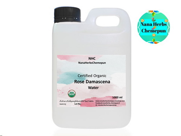 น้ำสกัดดอกกุหลาบดามัสเซน่า ออแกนิค 100% Rose Damascena Flower Hydrosols Water - Organic