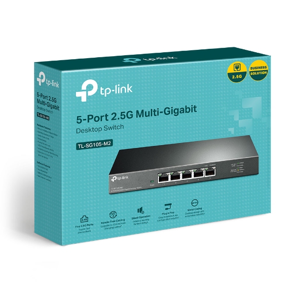 TP-LINK TL-SG105-M2 5-Port 2.5G Desktop Switch รับประกันศูนย์ไทย