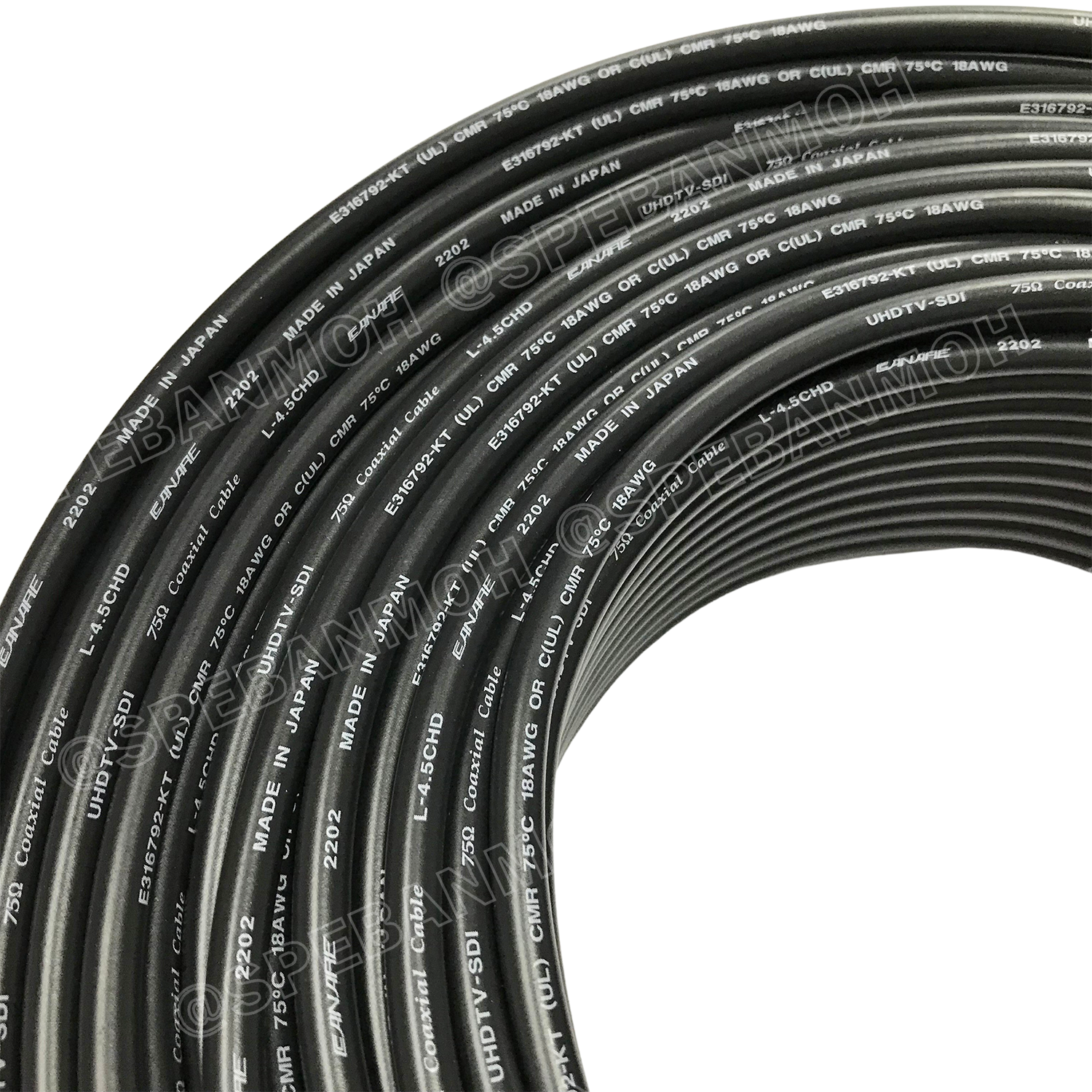 [ 1 เมตร ] L-4.5CHD Video Coaxial Cable สายโคแอกเชียล Coaxial Cable By CANARE MADE IN JAPAN สายสัญญาณ 75 Ohm Super Loww Loss HD-SDI Coaxial Cable HDTV / SDI CABLE สายสัญญาณวิดีโอ สายวิดีโอ SDI