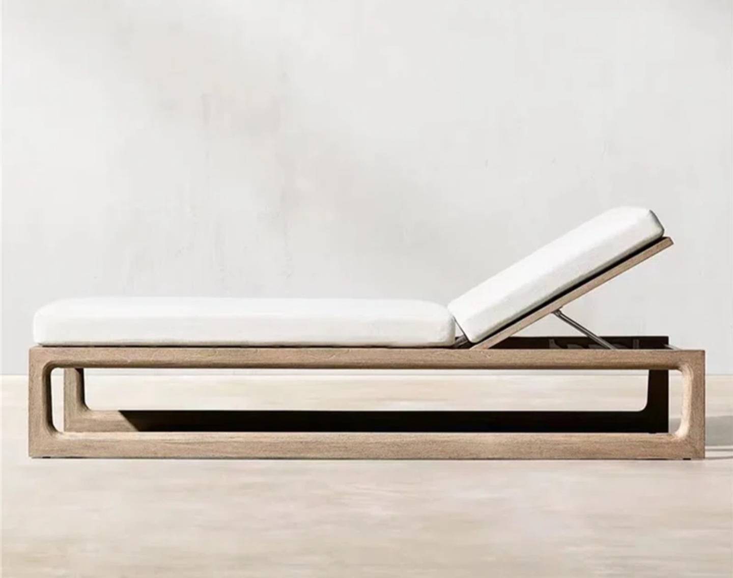 เตียงอาบแดดไม้สัก รุ่น Sunbed Daybed White Gray07