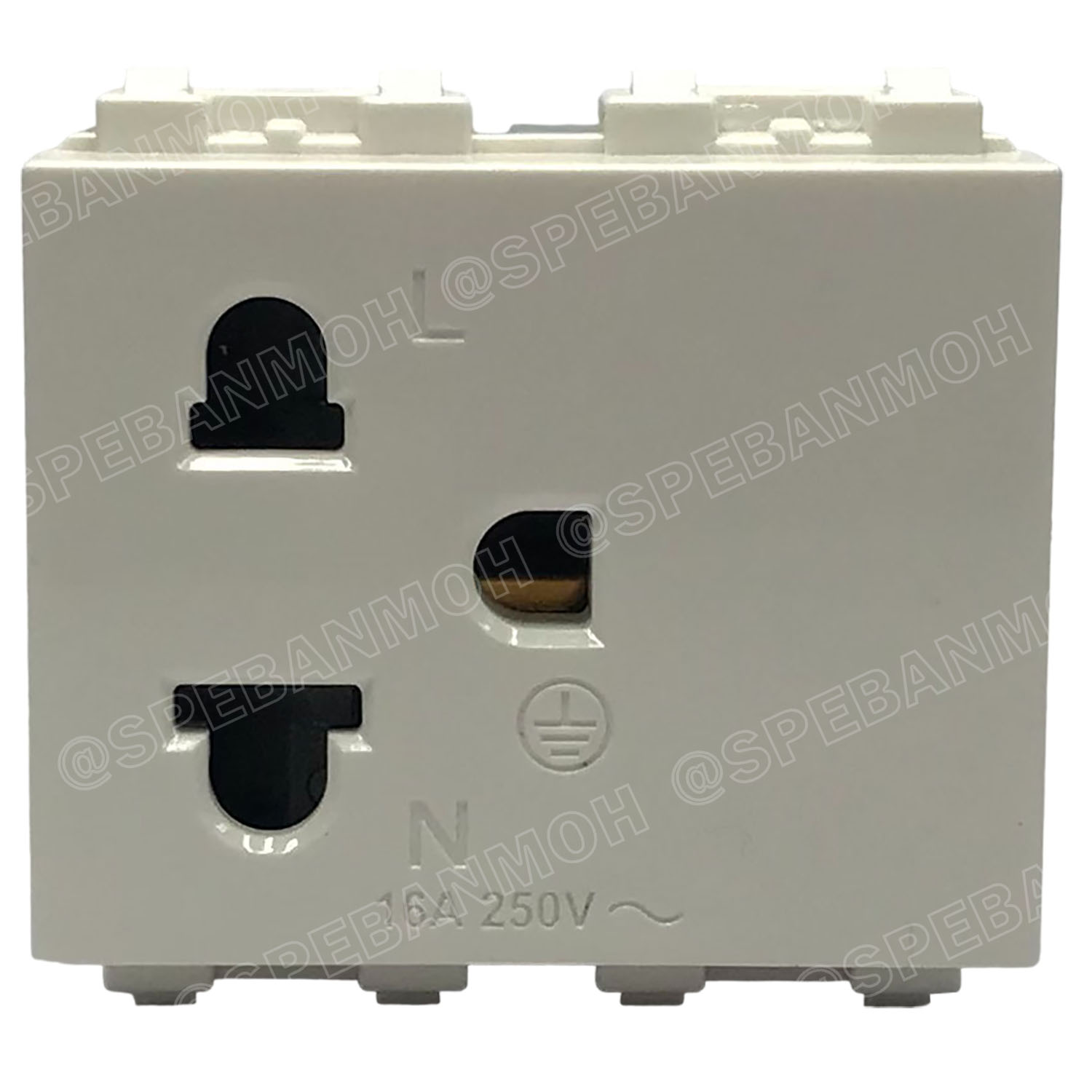 [ 1ชิ้น ] MLS-1612 เต้ารับกราวด์เดี่ยว 16A 220VAC ปลั๊กกราวด์เดี่ยว ไม่มีม่านนิรภัย BF เต้ารับเดี่ยว 3P 2P+G เต้ารับมีกราวด์ แบรนด์ บีเอฟ มาตรฐาน มอก เต้ารับปลั๊กขากลม ขาแบน เต้ารับไฟฟ้ากระแสสลับ AC Socket 2P+G 16แอมป์