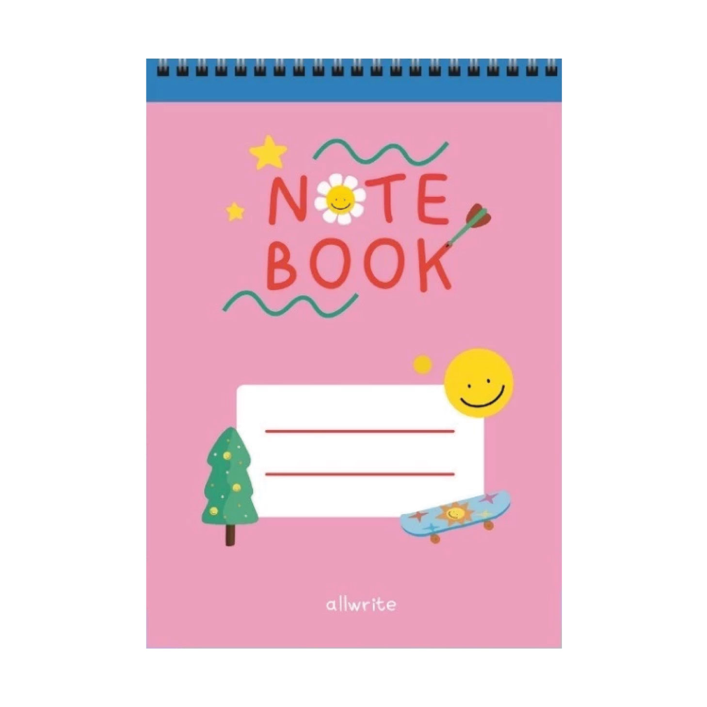 สมุดโน๊ต สมุดจดบันทึก allwrite รุ่น SL A5-AW262 สันห่วงเปิดด้านบน มีเส้น ขนาด A5 กระดาษถนอนสายตา 70 แกรม 50 แผ่น