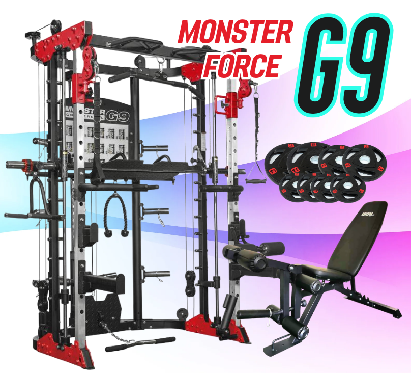 สมิทแมชชีน Smith Machine Monster Force G9 Premuim ระดับ USA ม้า204+แผ่นหุ้มยาง