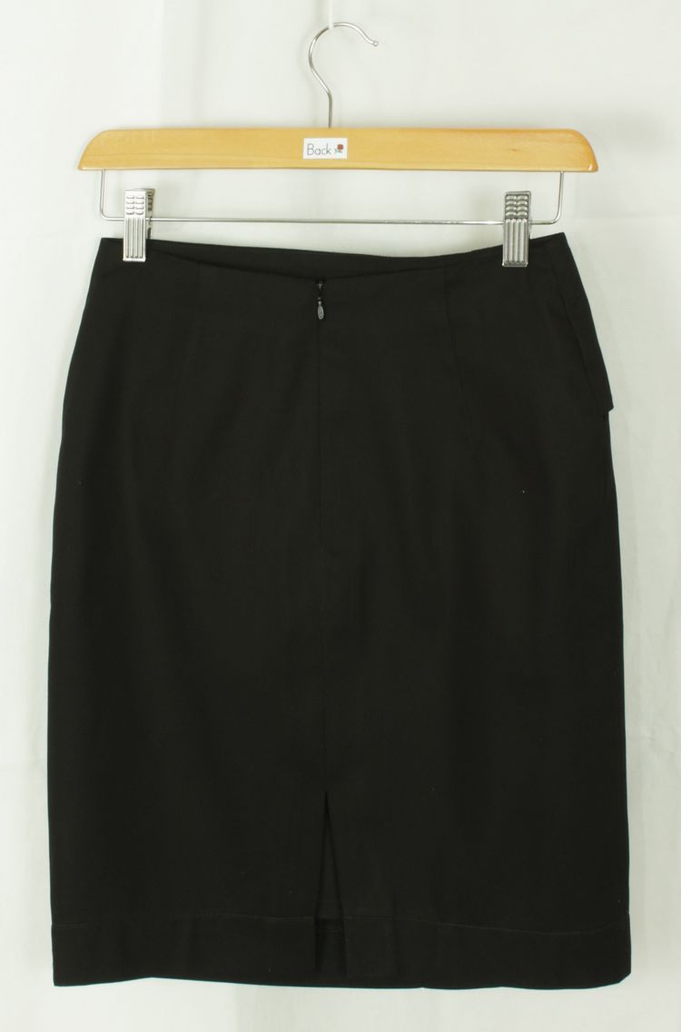 กระโปรงแฟชั่น&ทำงาน กระโปรงทรงสอบแต่งจับจีบระบาย ผ้าคอตต้อนญี่ปุ่นสีดำ / SK-107