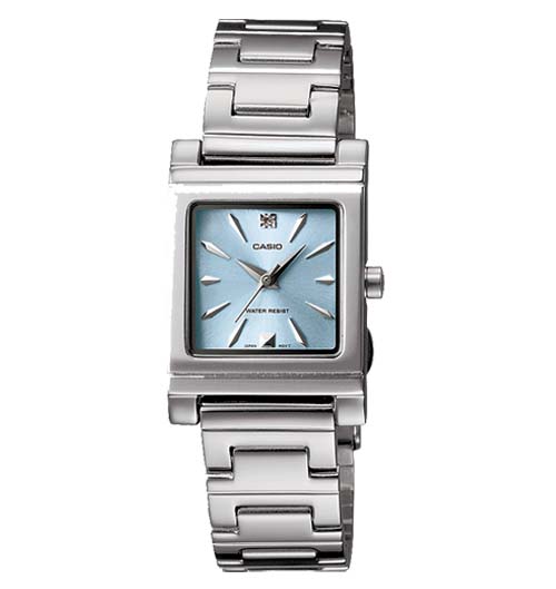 CASIO Standard รุ่น LTP-1237D-2A2DF สีเงิน หน้าปัดฟ้า สายสแตนเลส สินค้าของเเท้ รับประกันศูนย์ CMG