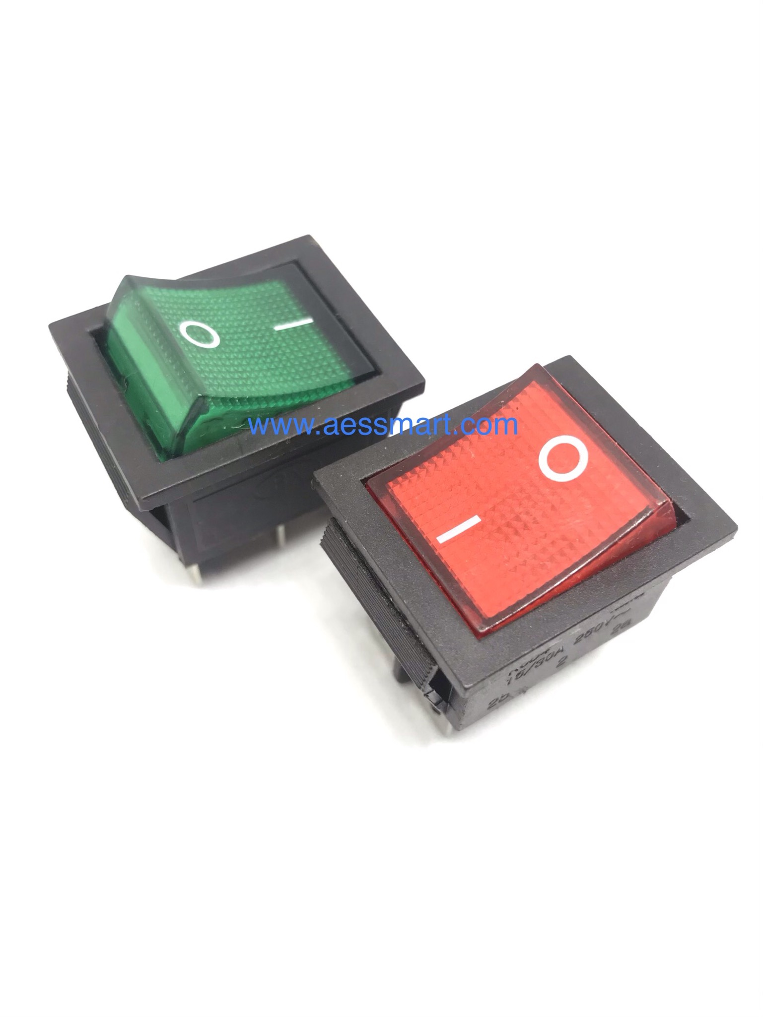 สวิตซ์ Power มีไฟ 220V, 6P