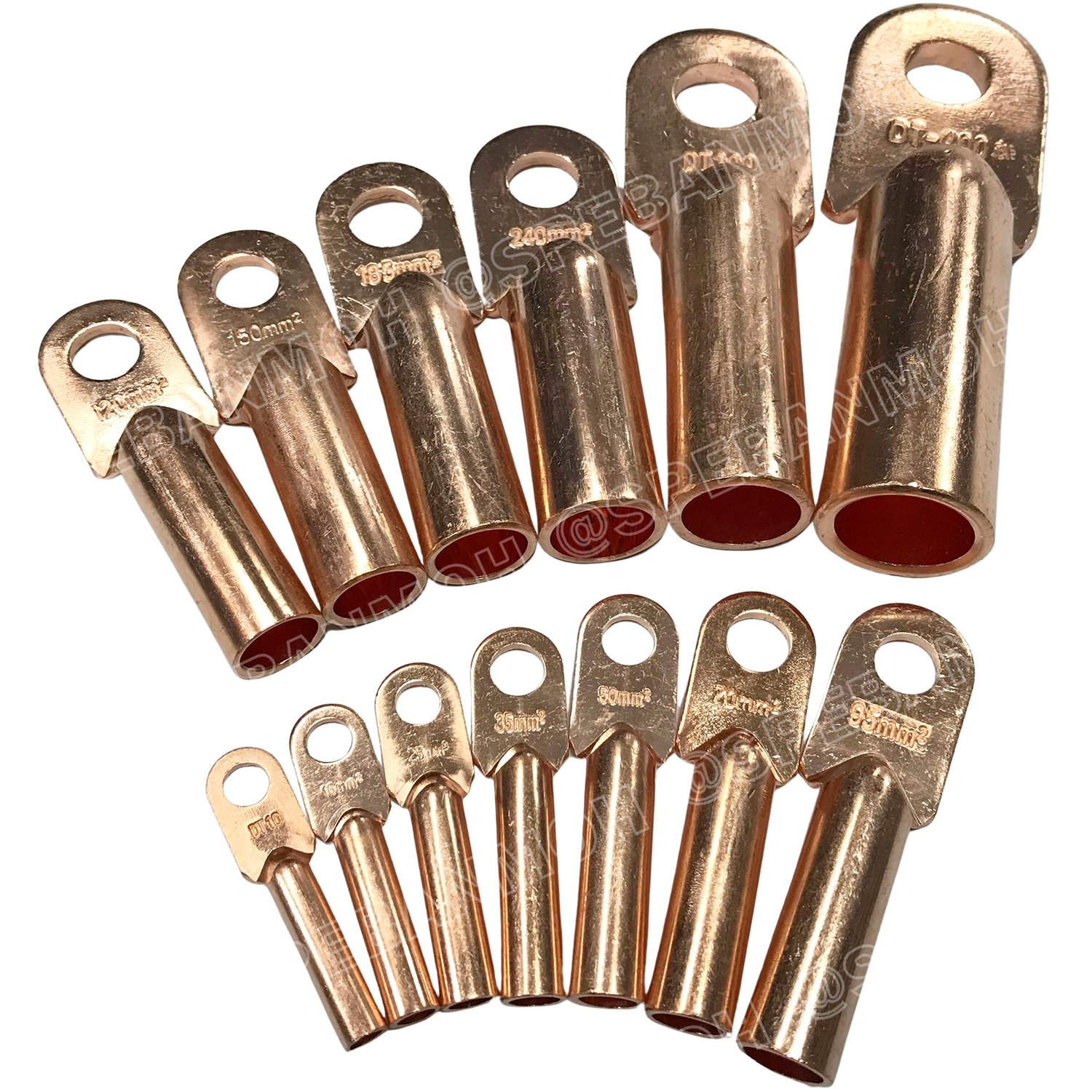 [ 2ชิ้น ] DT-25 หางปลาทองแดง DT Copper Terminal หางปลาเข้าสายไฟ Cable Lug Copper หางปลาสายแบตเตอรี่ Battery Terminal หางปลาแบบหนา Un-Insulated Crimping Terminal สายแบต หางปลาต่อสายไฟ Crimping Terminal for battery cable