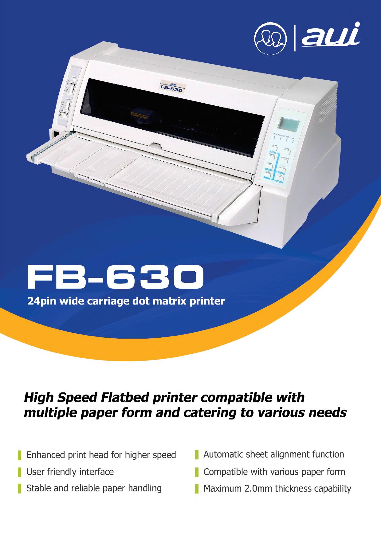 AUI เครื่องพิมพ์ Heavy duty printer FB-630