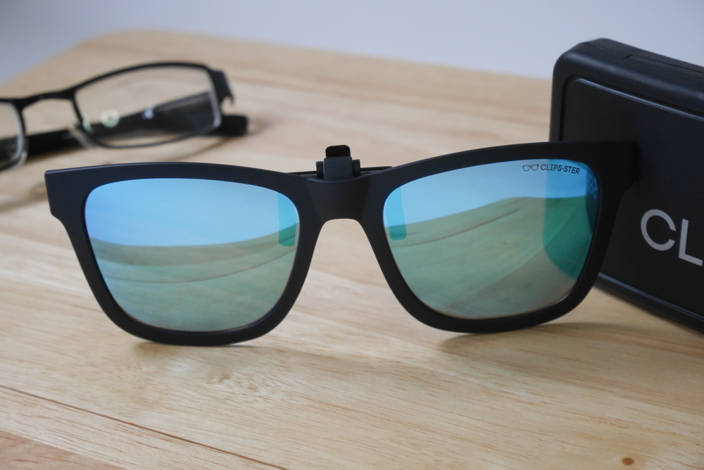 คลิปออนกันแดด Clipsster รุ่น Wayster O Signature Edition กรอบดำเลนส์ปรอทฟ้า