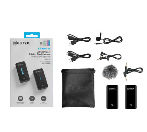 BOYA BY-XM6-S1 2.4GHz Ultra-compact Wireless Microphone รับประกันสินค้า 2 ปี