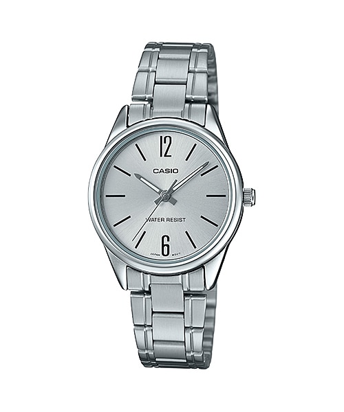 CASIO Standard รุ่น LTP-V005D-7BUDF สีเงิน สายสแตนเลส