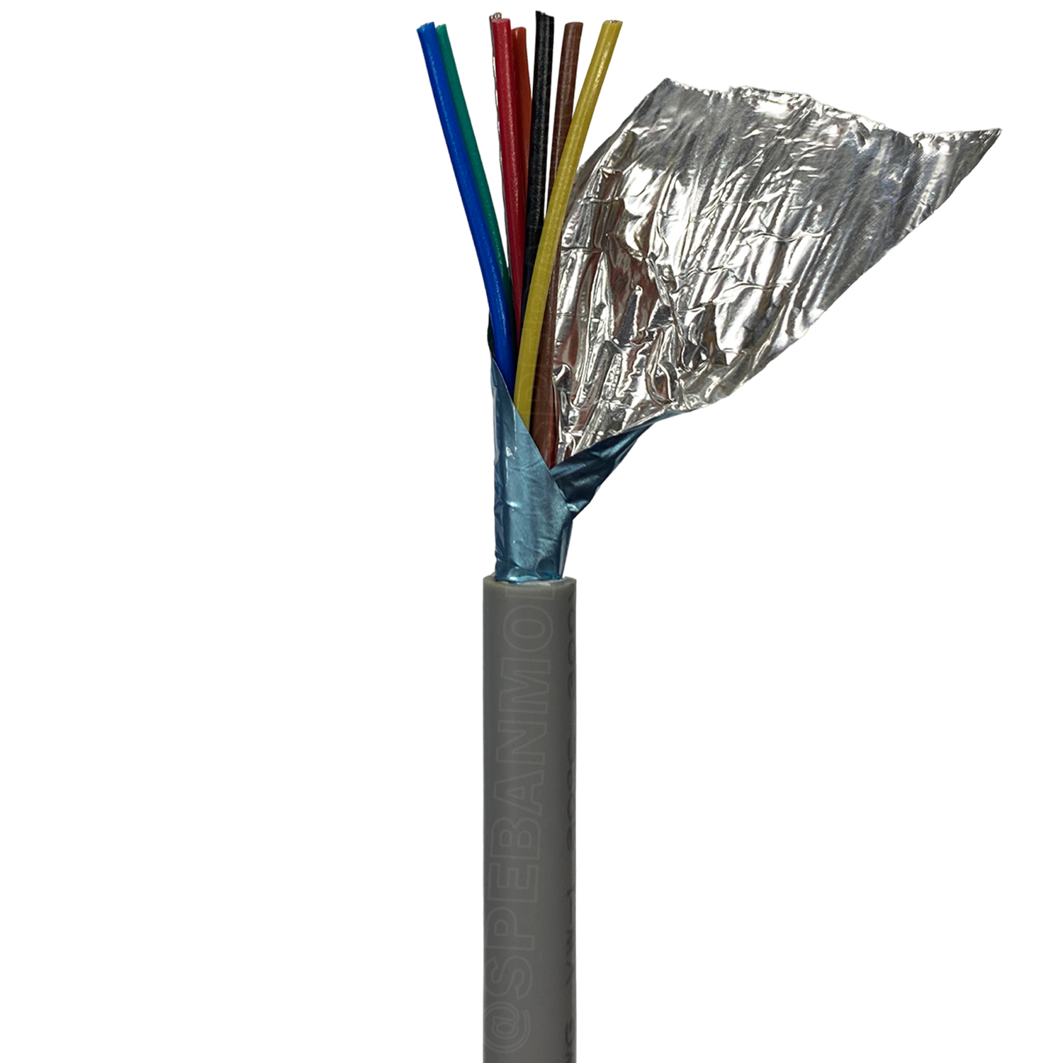 [ 2เมตร ] TW-2464SS-24AWG-08C สายมัลติคอร์ 8 คอร์ ขนาด 24AWG 8C x 24AWG UL2464 300V 80°C AWG24 เบอร์ 24 สายชีลเดียว Single Shielded Multicore Cable 8C Computer Cable TCU Tinned Stranded Copper AWM 2464 24AWG VW-1 80°C 300V E150612 Thai Wonderful AWM I