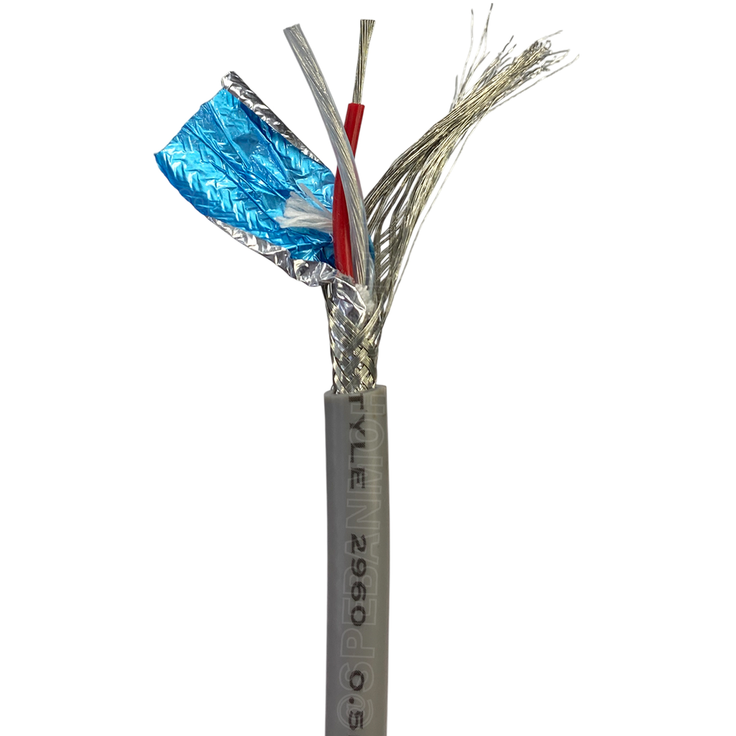 [ 1 เมตร ] JSL-100 สายมัลติคอร์ JSL UL2960 2Cx0.5 sq.mm DYNACOM Control Cable Braid Shield + Mylar Foil 0.5mm2 สายทองแดงแท้ เคลือบดีบุก Tine Copper Wire ไดน่าคอม เจเอสแอล สายคอมพิวเตอร์ Multicore ชีลถัก มีฟอยด์