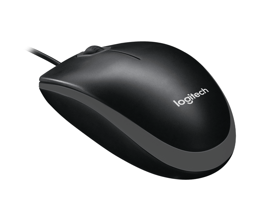 MOUSE LOGITECH USB B100 (BLACK) เมาส์ชนิดมีสาย รุ่น B-100 สีดำ ฺ รับประกัน 1 ปี