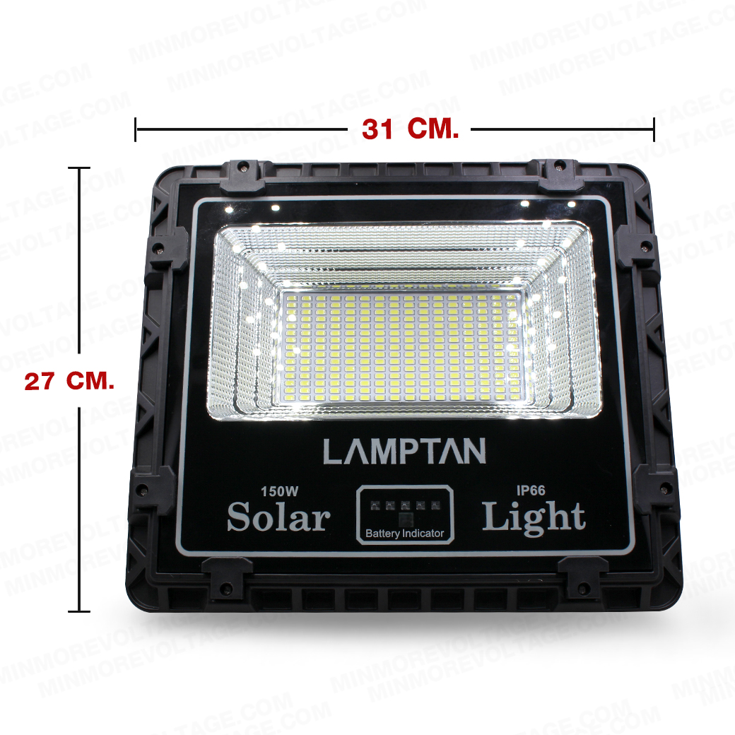 โคมไฟสปอตไลท์ LED โซล่าเซลล์ 100w/150w/200w รุ่น NERO-JET ยี่ห้อ LAMPTAN