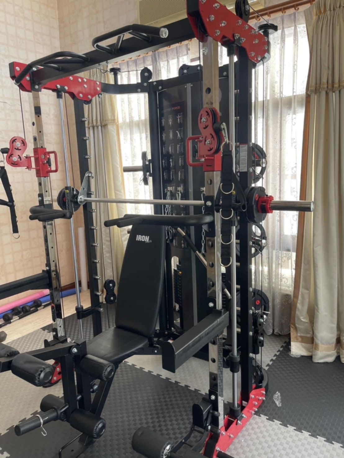 สมิทแมชชีน Smith Machine Monster Force G11+ม้านั่ง204+แผ่นน้ำหนัก 50 kg