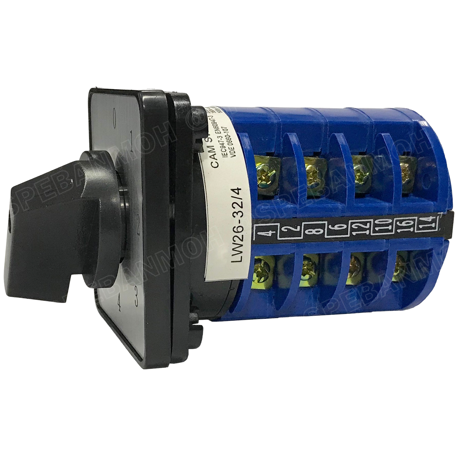 [ 1 ชิ้น ] LW26 4P 0-1-2-3-4 สวิทช์บิด 20A 32A 63A 4P 5Position 380V Cam Switch 5ตำแหน่ง สวิทช์ อุตสาหกรรม / โรงงาน Change Over Switch แคมสวิทช์ Selector Switch สวิทช์โรงงาน ซีเลคเตอร์สวิตช์ 5 ตำแหน่ง 48 x 48