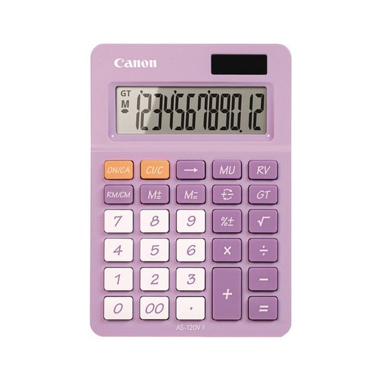 Canon Calculator เครื่องคิดเลขตั้งโต๊ะ 12 หลัก แคนอน รุ่น AS-120V II ประกันศูนย์ไทย