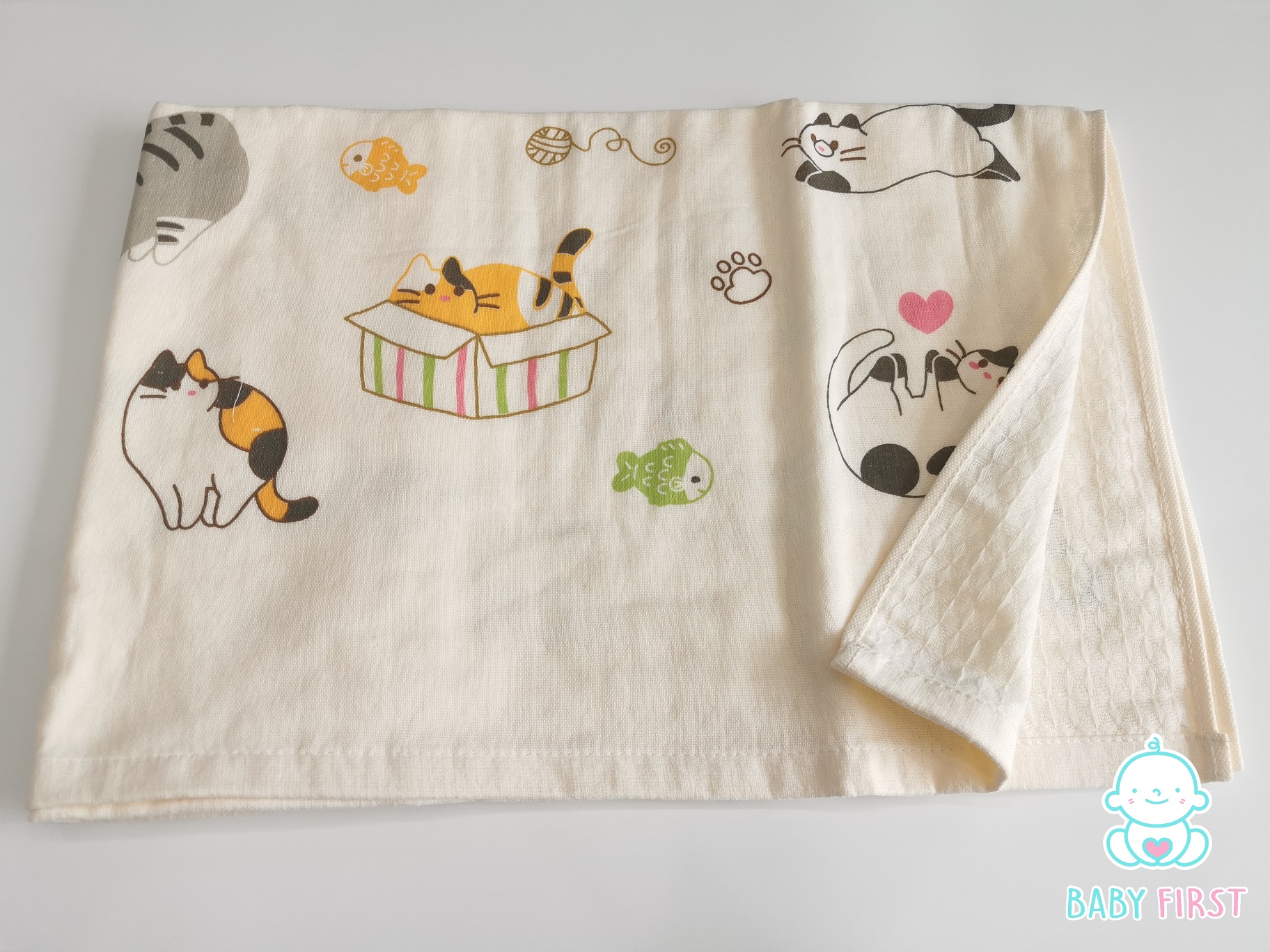 ผ้าเช็ดตัวสาลูญี่ปุ่นทอเนื้อรังผึ้ง 24*48นิ้ว