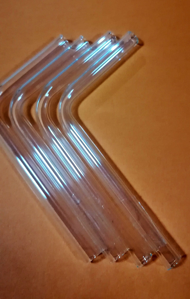 หลอดแก้วนำก๊าซ รูปตัว L ขนาด 10 CM.