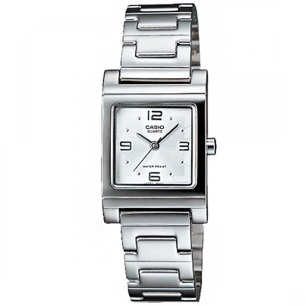 CASIO Standard รุ่น LTP-1237D-7ADF สีเงิน หน้าปัดขาว สายสแตนเลส สินค้าของเเท้ รับประกันศูนย์ CMG
