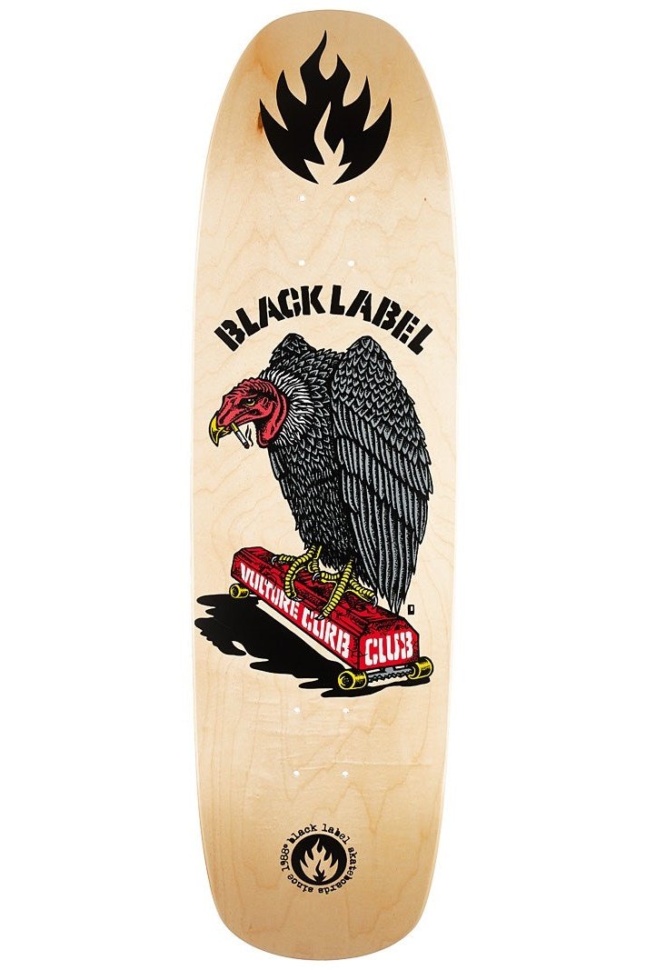 BLACK LABEL VULTURE CURB CLUB NATURAL Skateboard Deck 8.88"