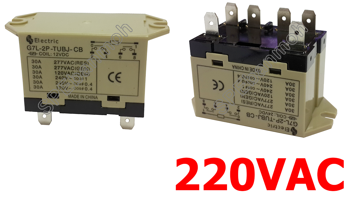 รีเลย์ G7L-2P-TUBJ-CB/220V รีเลย์ G7L-2P-TUBJ-CB 220VAC 30A 250VAC