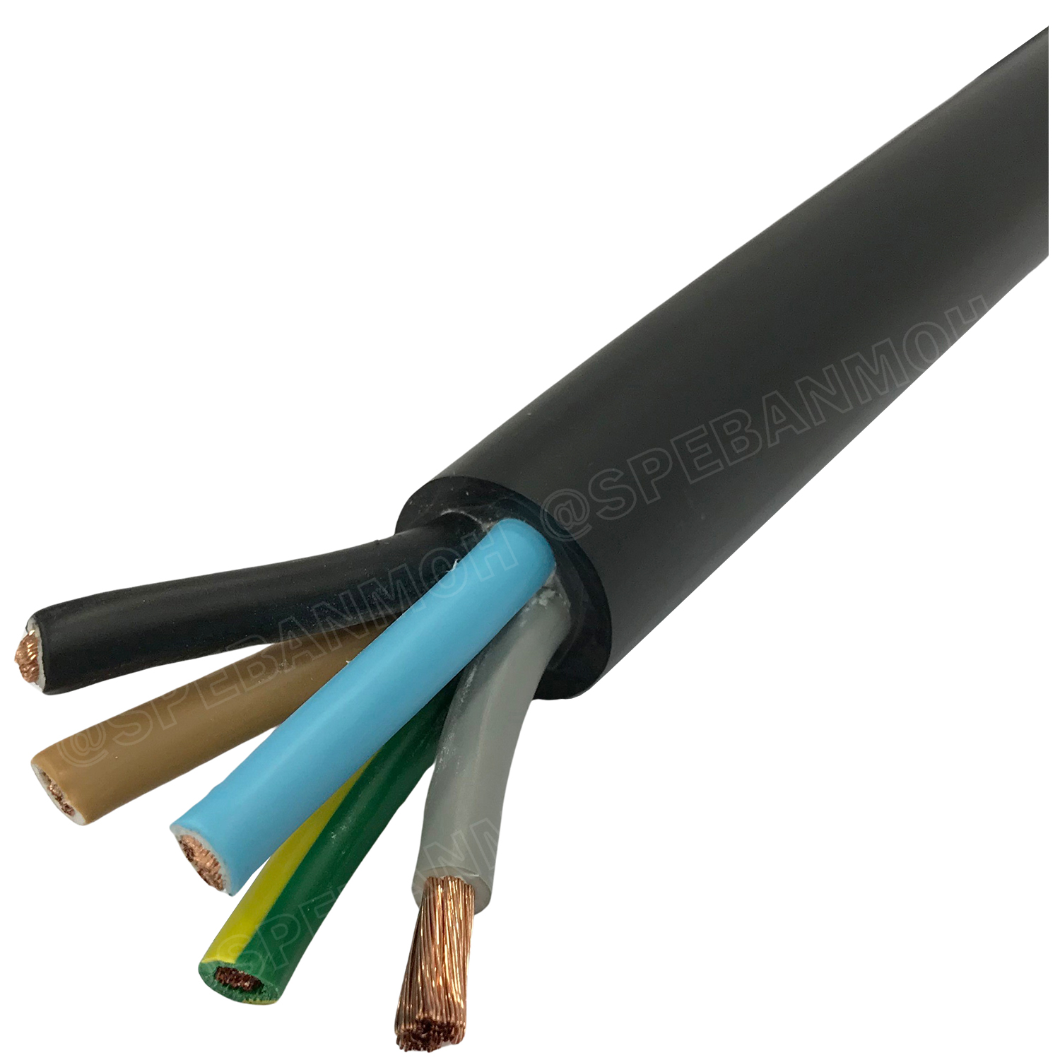 [ 1 เมตร ] VCT-G 4X10.0/10.0 สายคอนโทรลและสายอ่อน 5Gx10 mm2 Flexible annealed copper 4 คอร์ + กราวด์ x 10.0 sq.mm VCT 4C+GRD VCT 5คอร์ VCT 5C X 10.0 สายVCT สายไฟเมน สายไฟบ้าน สายปลั๊ก VCT AC Power Cable สายพาวเวอร์ สายดำ VCT Cable สายไฟ วีซีที กราวด์