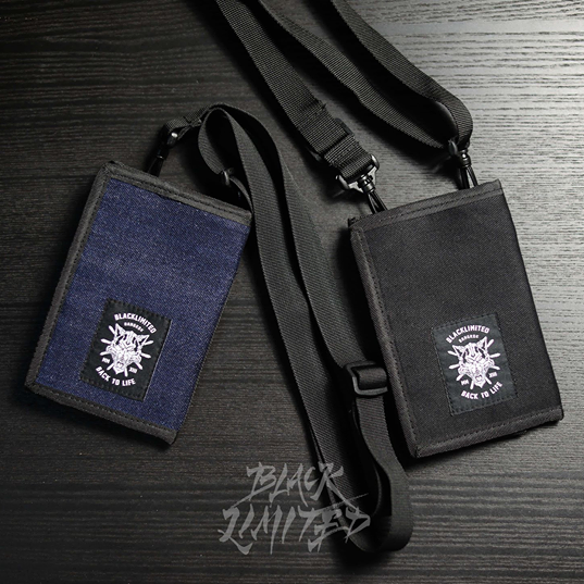 Black String Wallet Passport Wallet