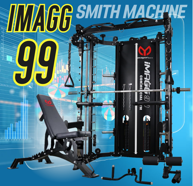 สมิทแมชชีน Smith Machine Imagg99/Pinload 180 kg/ม้านั่ง825+แผ่นน้ำหนัก50kg