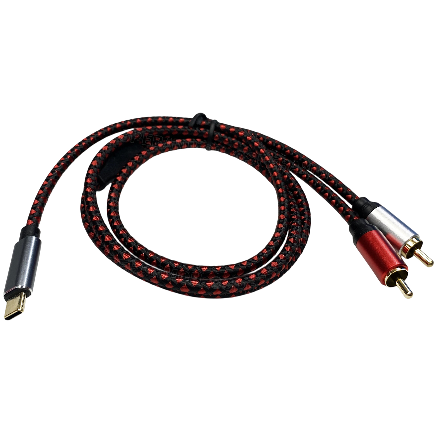 [ 1 เส้น ] SSE-9112 สายสัญญาณ USB-C ออก 2RCA 1เมตร 1ออก2 สายเคเบิล USB-C ถึง 2 x RCA ใช้สำหรับแปลงคอมพิวเตอร์ แล็ปท็อป โทรศัพท์ ต่อเข้าเครื่องเสียง สำหรับมือถือ Type C ออก อาร์ซีเอ สายเครื่องขยายเสียง สำหรับ iPhone ซัมซุง Xiaomi