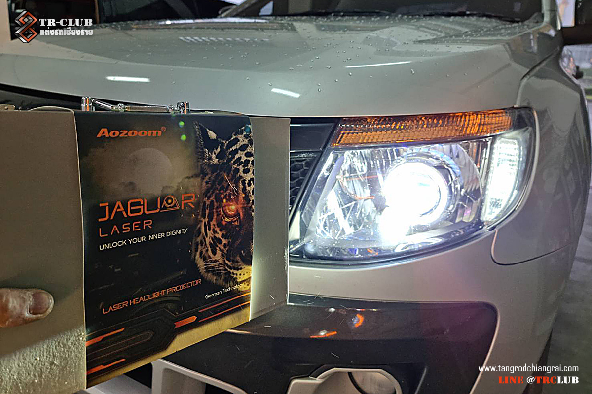 ไฟหน้าโปรเจคเตอร์ LED รุ่น JAGUAR LIGHT ( BI LED LESER BEAM ) AOZOOM