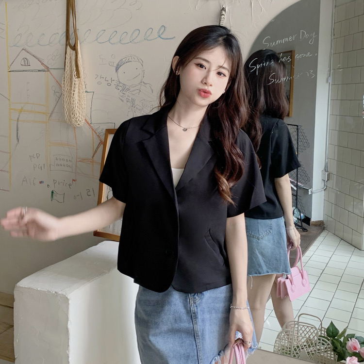Summer mini blazer - เสื้อคลุมเบลเซอร์มินิ แขนสั้น