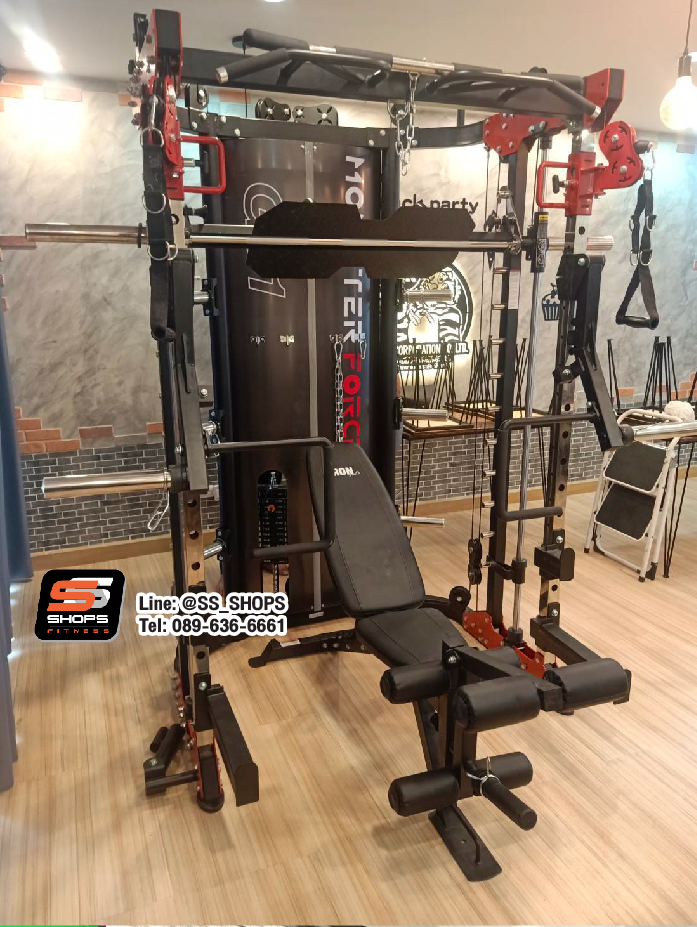 สมิทแมชชีน Smith Machine Monster Force G11+ม้านั่ง204+แผ่นน้ำหนัก 50 kg