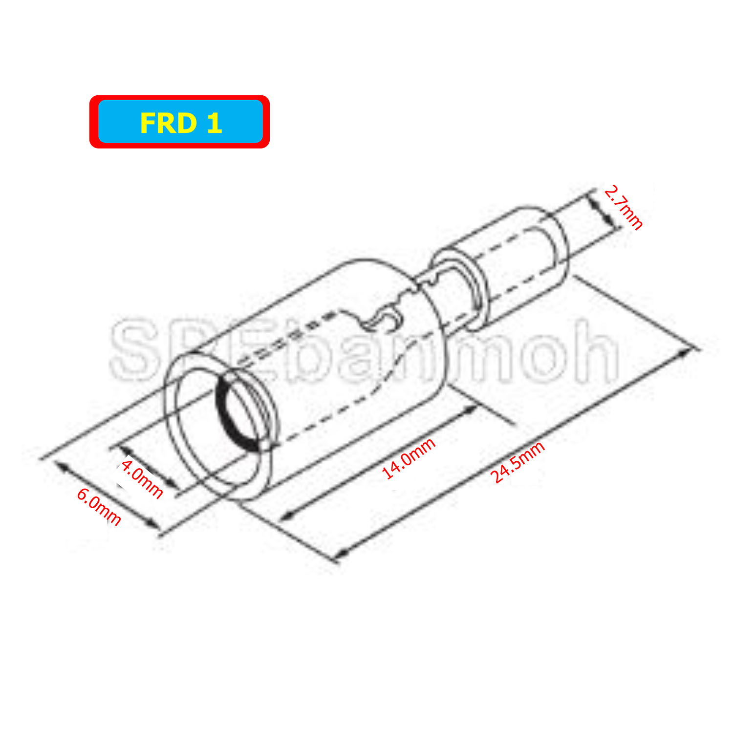 [ 100คู่/ถุง ] FRD 1 + MPD 1 หางปลาเสียบกลม ตัวผู้ + เมีย หุ้มฉนวน สำหรับสาย 0.5-1.5 mm2 22-16awg หางปลาหุ้มฉนวน Crimping Terminal หางปลาเสียบกลม ตัวผู้ Male + ตัวเมีย Female เทอร์มินอลต่อสาย ขั้วต่อสายไฟ Insulated Terminal ตัวต่อสาย หุ้มฉนวน ข้อต่อสายแบบ