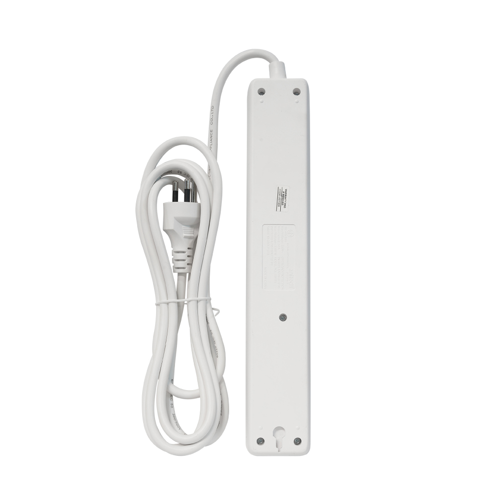 ANITECH รางปลั๊กไฟ 5 ช่อง 1 สวิตซ์ สีขาว รุ่น H1035-WH ปลั๊กไฟมาตรฐาน มอก.