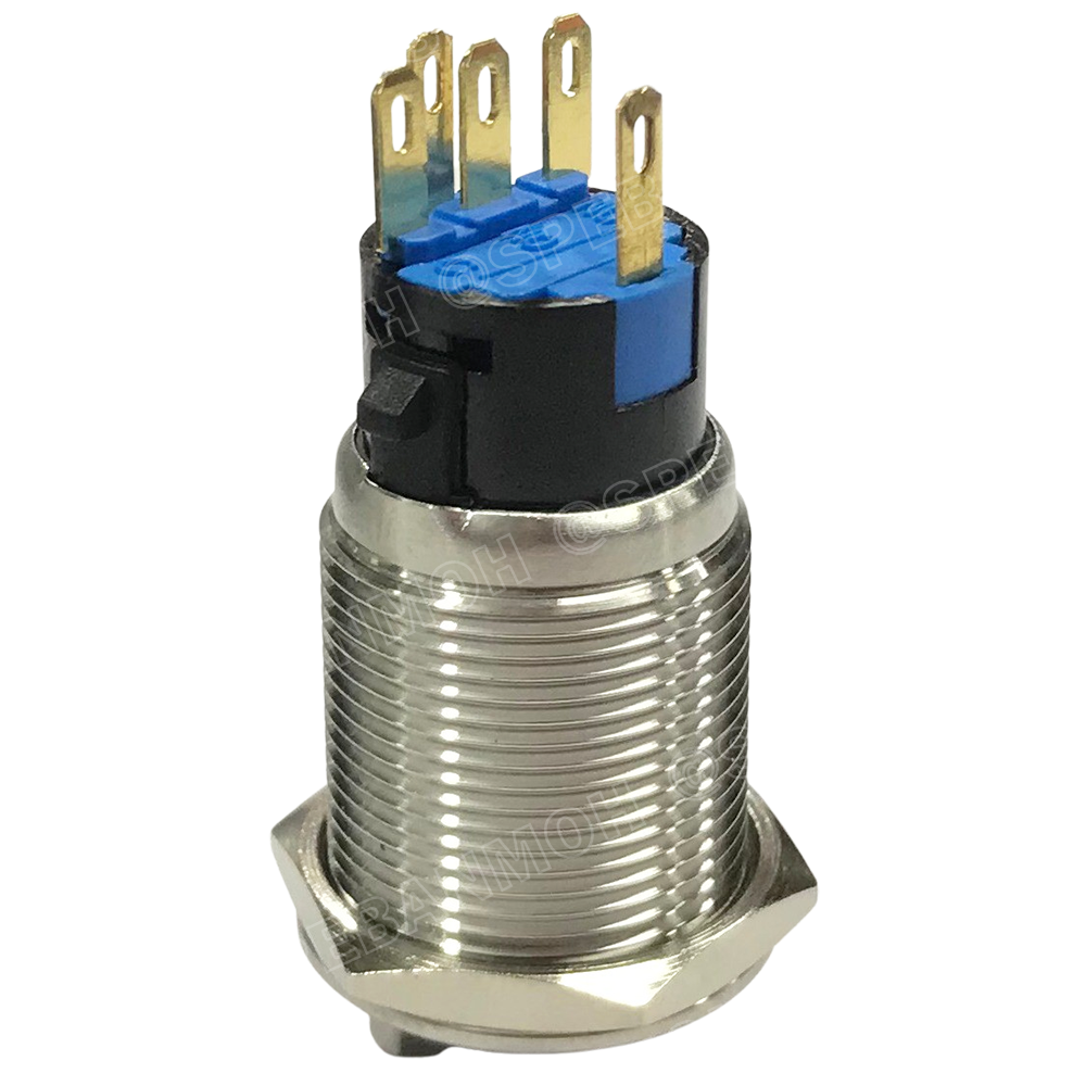 [ 1 ชิ้น ] GQ19-SS-RSJ11 12V 5P ON-OFF สวิทช์ ปิด เปิด แบบบิด สวิทช์บิด ON OFF สวิทเหล็กบิด Stainless Switch ON-OFF Selector Metal Switch ON-OFF OFF ON สวิทเหล็ก 19มม สวิทบิดเหล็ก 19มม สวิตซ์บิด สวิตช์ เลือก 2 ตำแหน่ง ขนาด 19 มม. สวิทเหล็ก 19มม