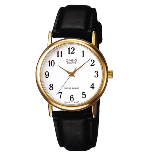 CASIO Standard รุ่น MTP-1095Q-7BDF สีดำ ขอบทอง สินค้าของเเท้