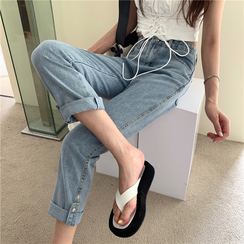 JINA Boyfriend jeans กางเกงยีนส์ขา 9 ส่วน