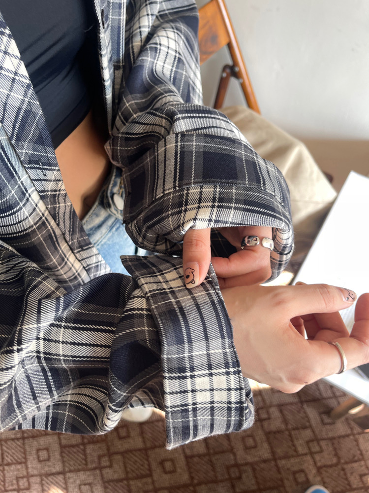 NEW GRID oversize shirt เชิ้ตลายสก็อต