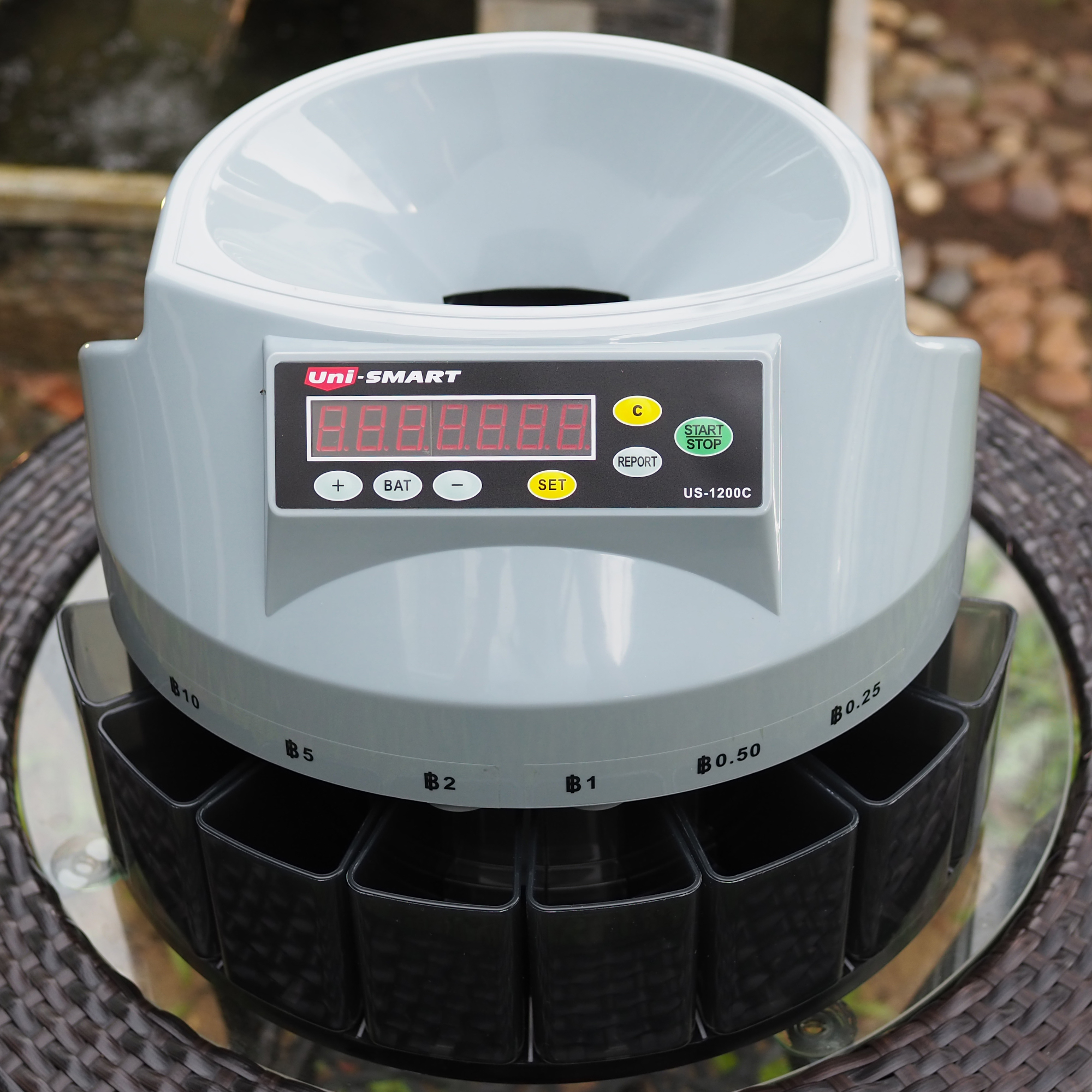 Uni-SMART เครื่องนับเหรียญ คัดแยกเหรียญ Coun counter, Coin sorter รุ่น US-1200C