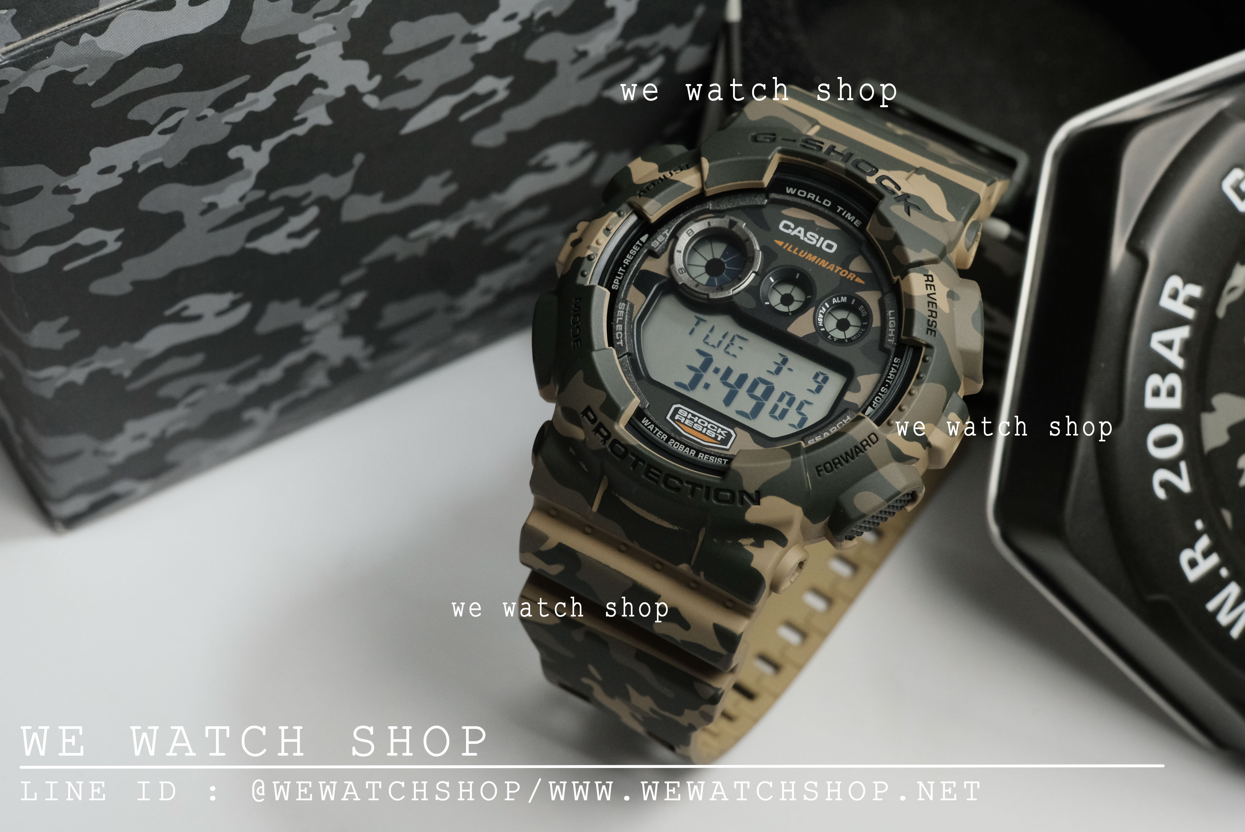 CASIO G-SHOCK รุ่น GD-120CM-5DR สีเขียว น้ำตาล สินค้าของเเท้ รับประกันศูนย์ CMG