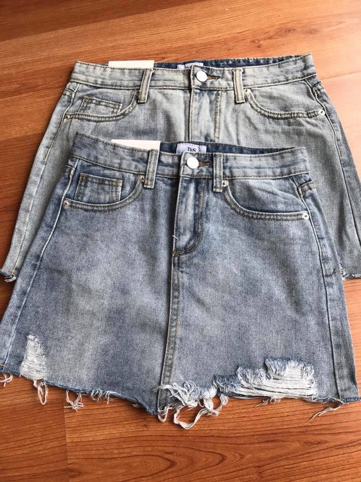 กระโปรงยีนส์สั้น งานเกาหลี Chicc Denim