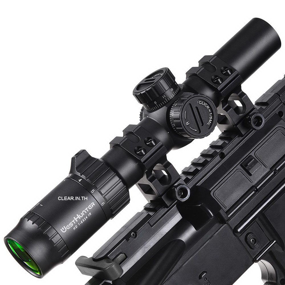 กล้องติดปืน WEST HUNTER HD 1-6X24IR scope Compact