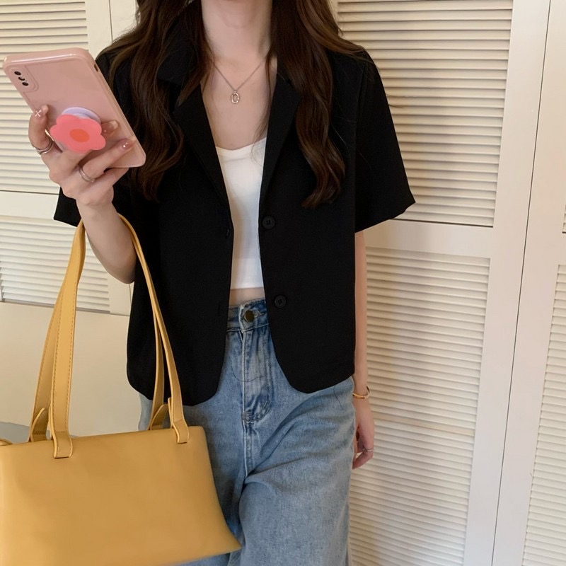 Summer mini blazer - เสื้อคลุมเบลเซอร์มินิ แขนสั้น